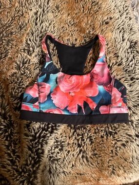 Lululemon Floral Racerback Sports Bra